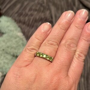 Sterling Silver and Peridot ring size 8